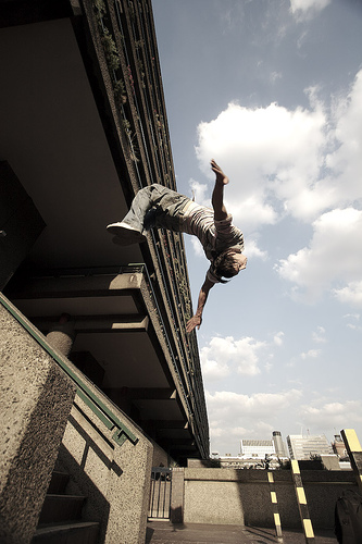 freerun move on the Barbican